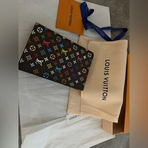 Louis Vuitton passport cover X Murakami Multicolor Noir. Priced to sell ASAP!